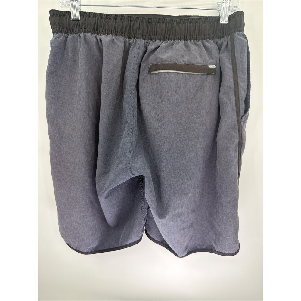 Vuori Azure Linen Texture Banks M Shorts Stretch Zip Pocket Training Running - Picture 4 of 6